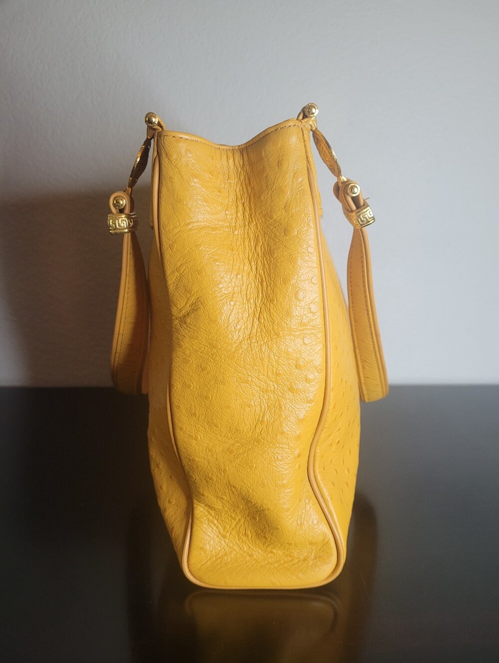 Versace Ostrich Shoulder/Tote Bag - Picture 3 of 16